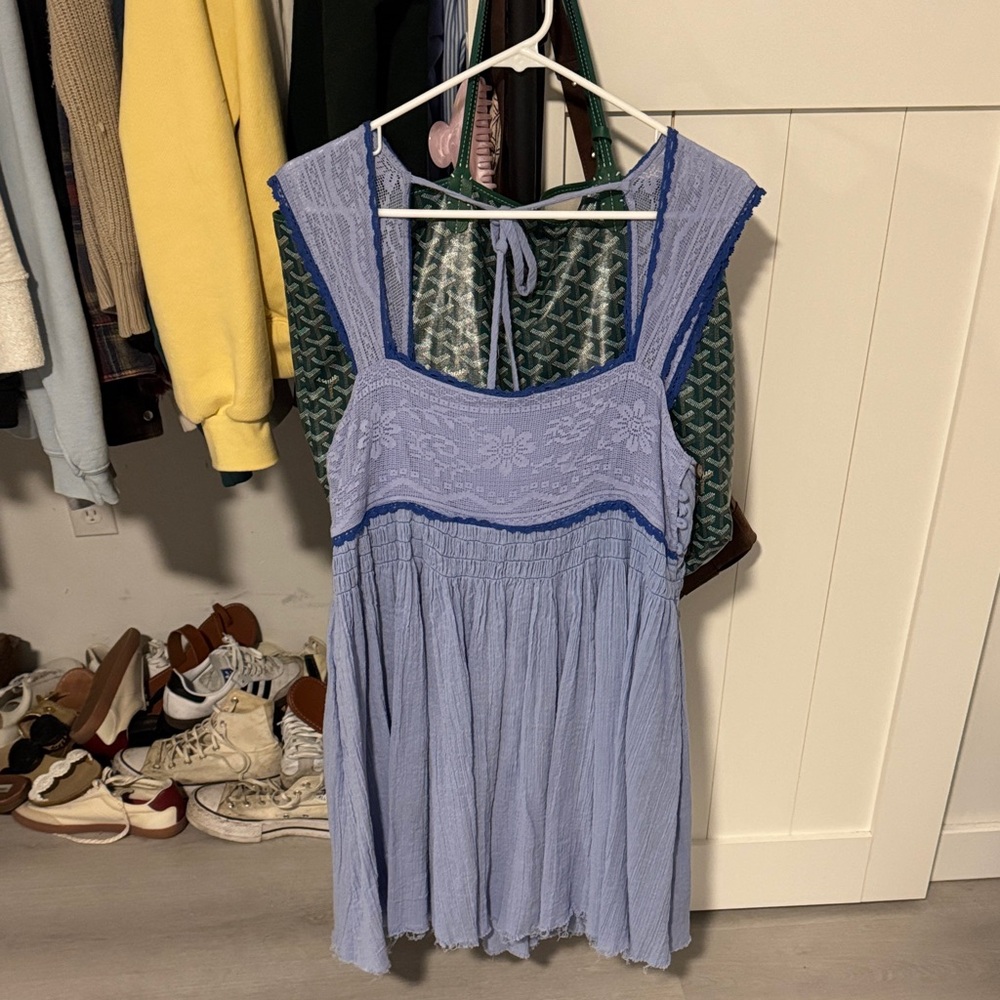 Free People Blue Sleeveless Dress